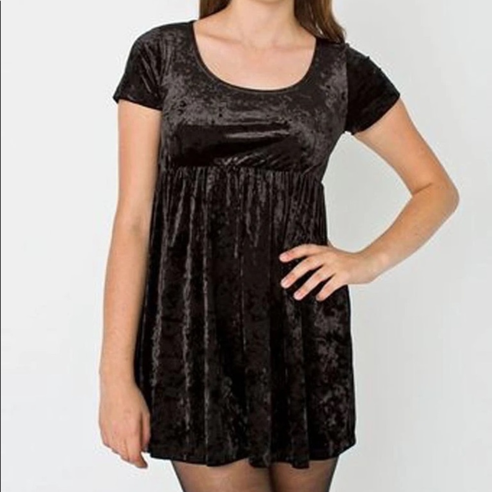 American Apparel Velvet Babydoll Dress